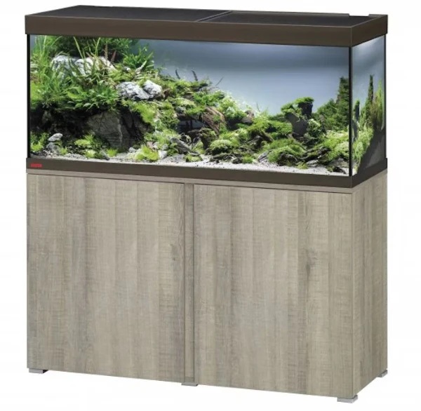 EHEIM Vivaline LED 240 L Chêne Gris/Bronze aquarium équipé 120 x 50 x 40,5 cm avec meuble et éclairage LEDs