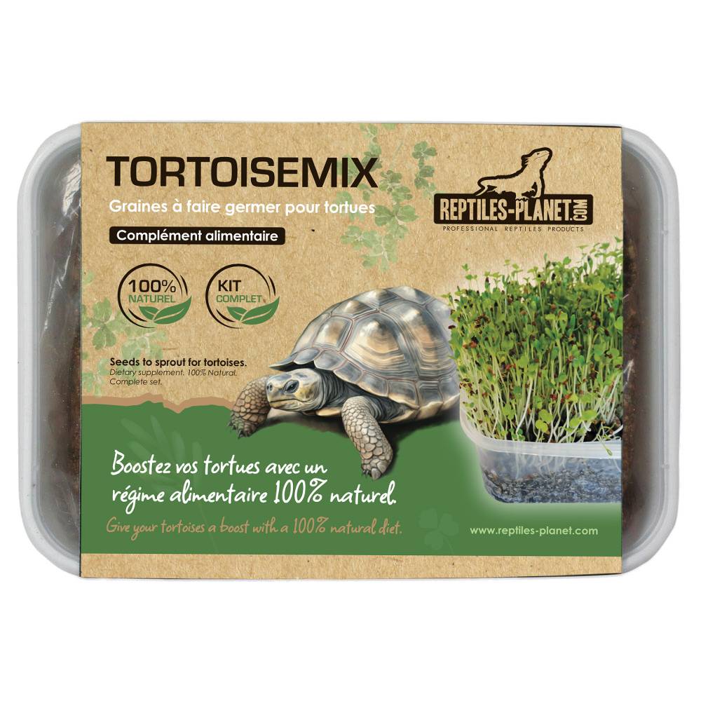 REPTILES PLANET Tortoisemix mix de graines à germer pour l\'alimentation naturelle de vos tortues de terre