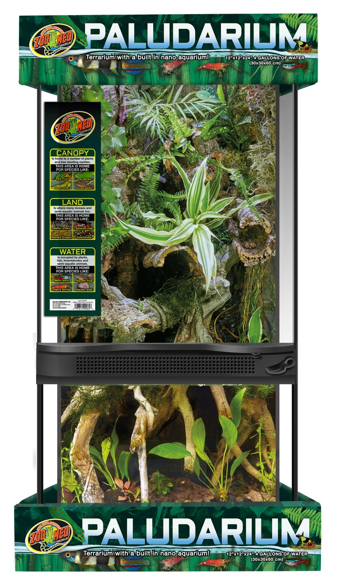 ZOOMED Paludarium 30 x 30 x 60 cm de haut avec contenance de 15L