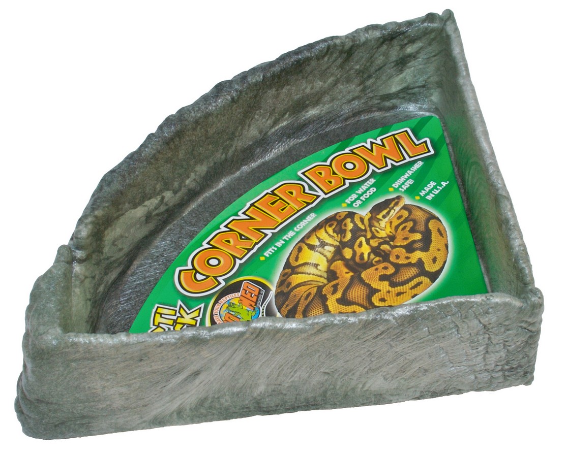 ZOOMED Repti Rock Corner Water Dish XLarge abreuvoir d\'angle 30 x 30 cm pour reptiles