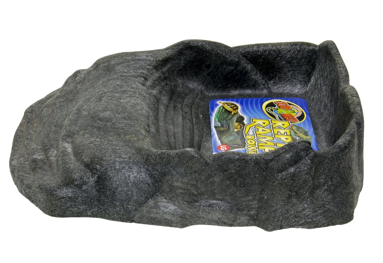 ZOOMED Repti Ramp Bowl Large point d\'eau avec plage d\'accès idéal pour lézards et petites tortues