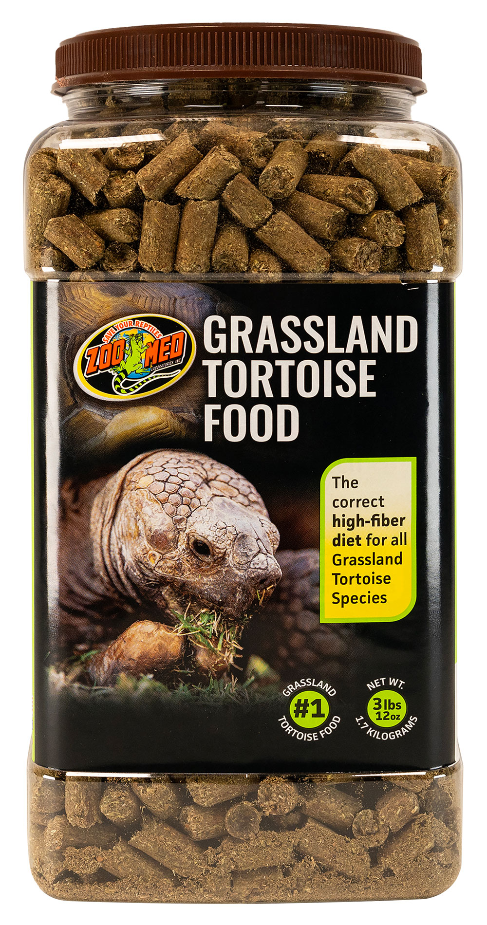 ZOOMED Natural Grassland Tortoise 1,70 Kg nourriture naturelle pour tortue terrestre