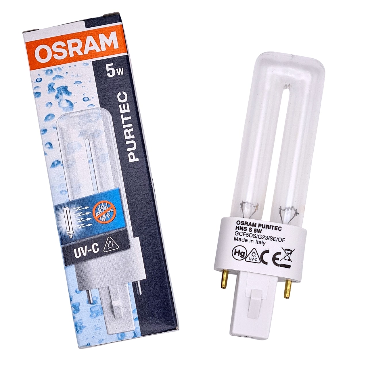 Ampoule UV-C 5W Osram Puritec HNS ampoule UV-C compact universelle 10cm avec culot G23
