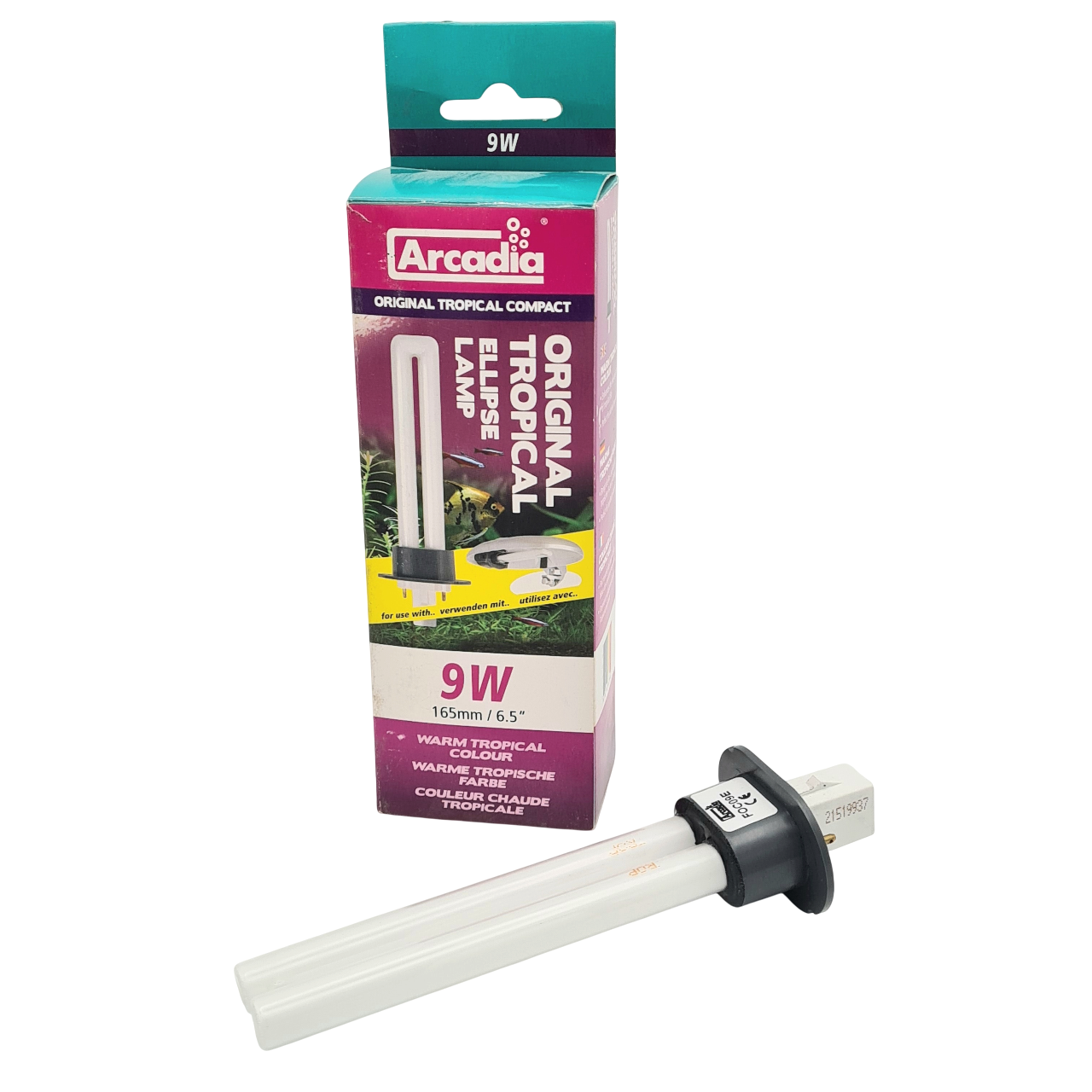 ARCADIA Original Tropical 9W ampoule fluocompact avec bague IP67 sur culot G23 pour lampe Ellipse