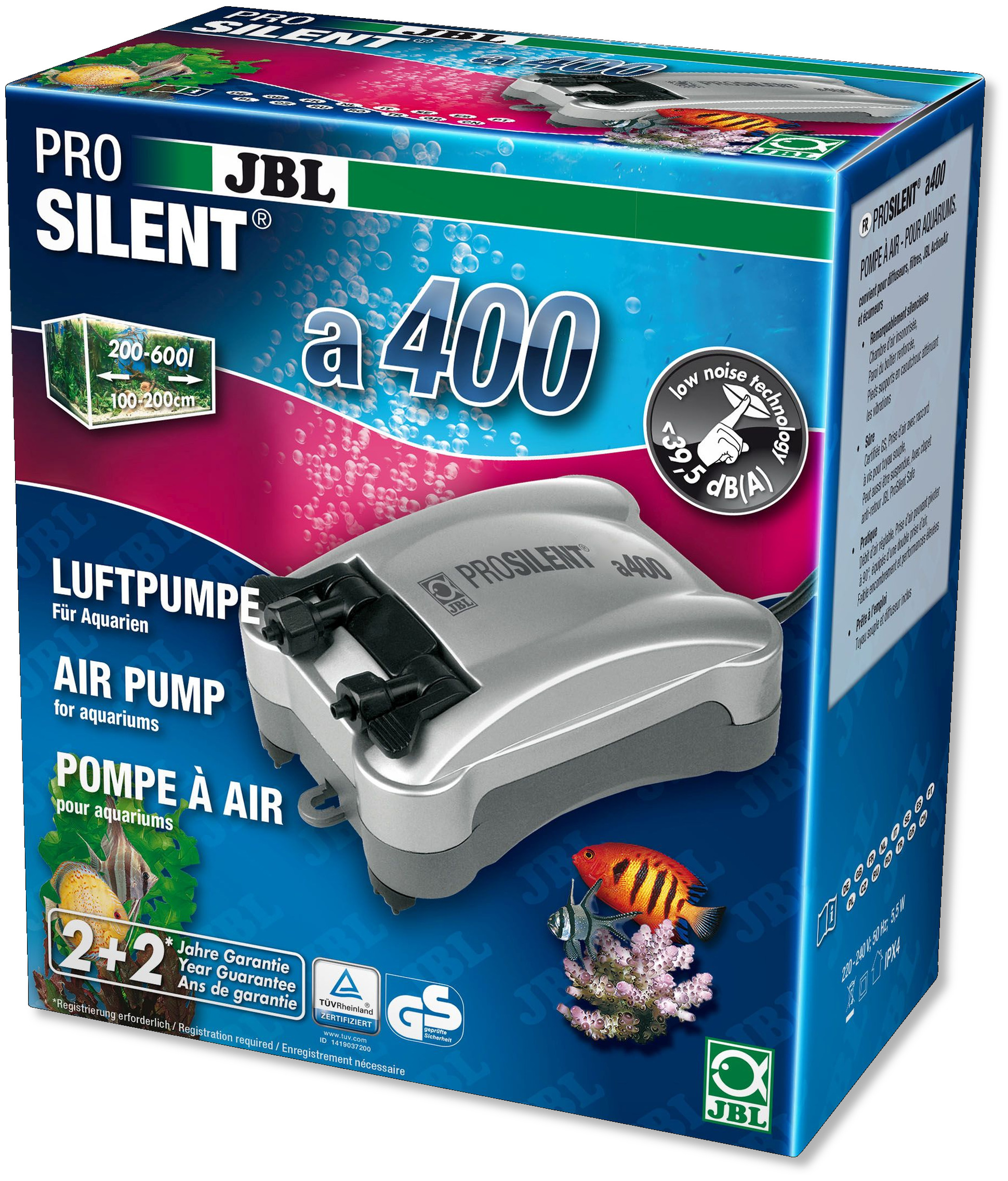jbl-prosilent-a400-pompe-a-air-silencieuse-de-400l-h-a-double-sortie-avec-accessoires-pour-aquarium-de-200-a-600l