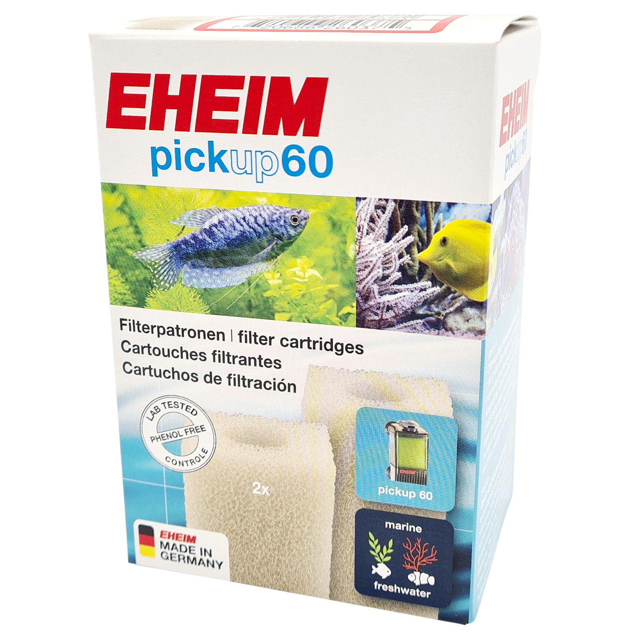 EHEIM Lot de 2 cartouches de mousse de filtration pour filtre Eheim PickUp 60 (modèle 2008)