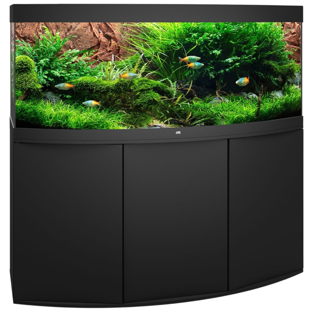 JUWEL Combinaison Vision 450 LED Noir aquarium panoramique 151 x 61 x 64 cm 450 L avec meuble SBX assorti