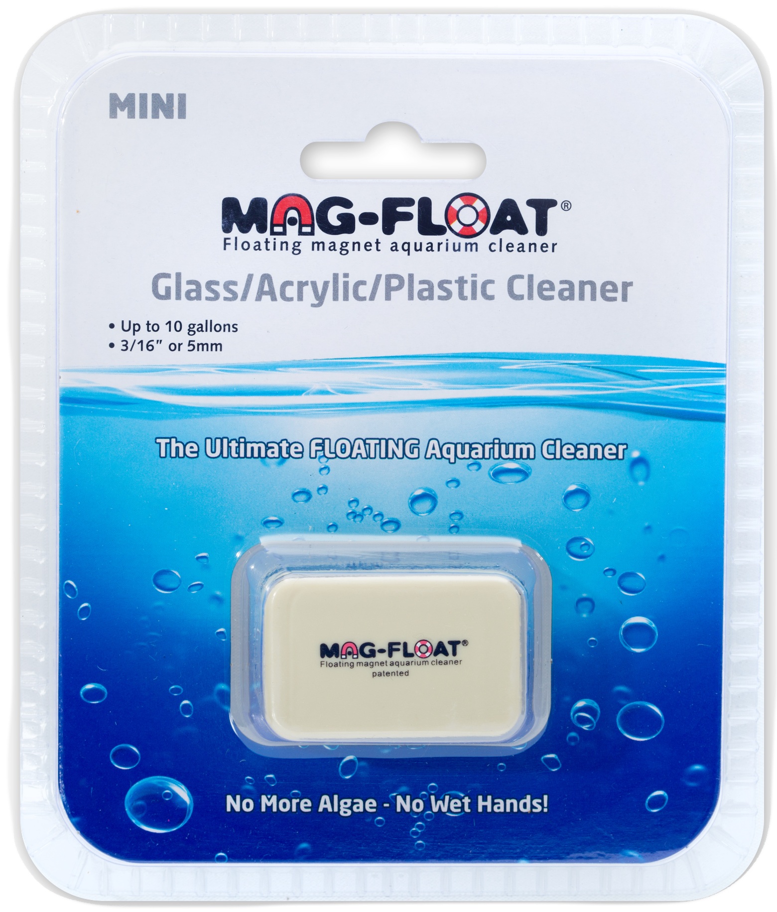 MAG FLOAT Acrylic Cleaner Mini aimant flottant pour vitre d\'aquarium en verre et acrylique jusqu\'à 5 mm d\'épaisseur