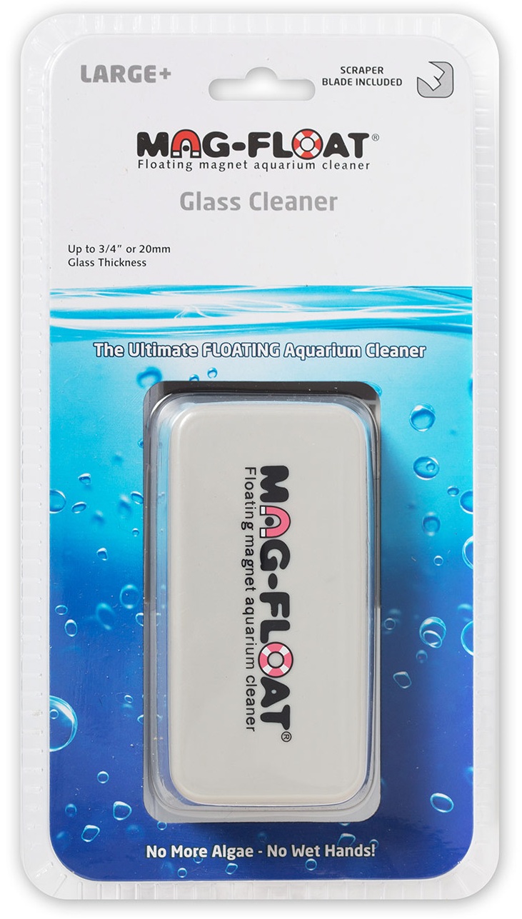 MAG FLOAT Glass Cleaner Scraper Large Plus aimant flottant avec lame pour vitre d\'aquarium en verre jusqu\'à 20 mm d\'épaisseur