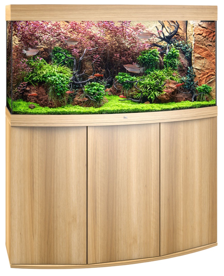 JUWEL Combinaison Vision 260 LED Chêne Clair aquarium panoramique 121 x 46 x 64 cm 260 L avec meuble SBX assorti