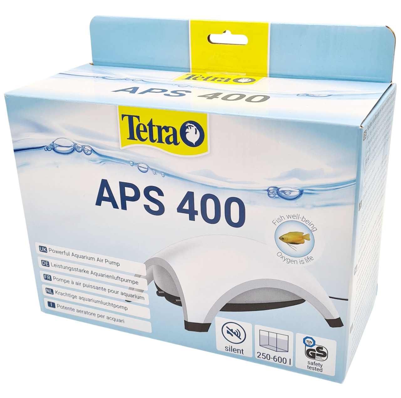 TETRA APS 400 Blanche pompe à air 2 x 200L/h puissante et silencieuse pour aquarium de 250 à 600L