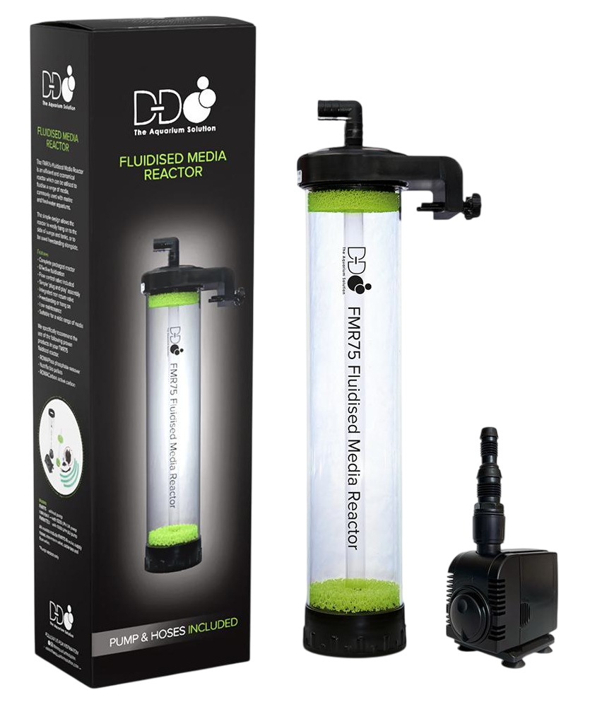 D-D Reacteur haute efficacité + pompe 1000L/h pour l\'utilisation fluidisé de matériaux filtrants comme le charbon, biopellets,...