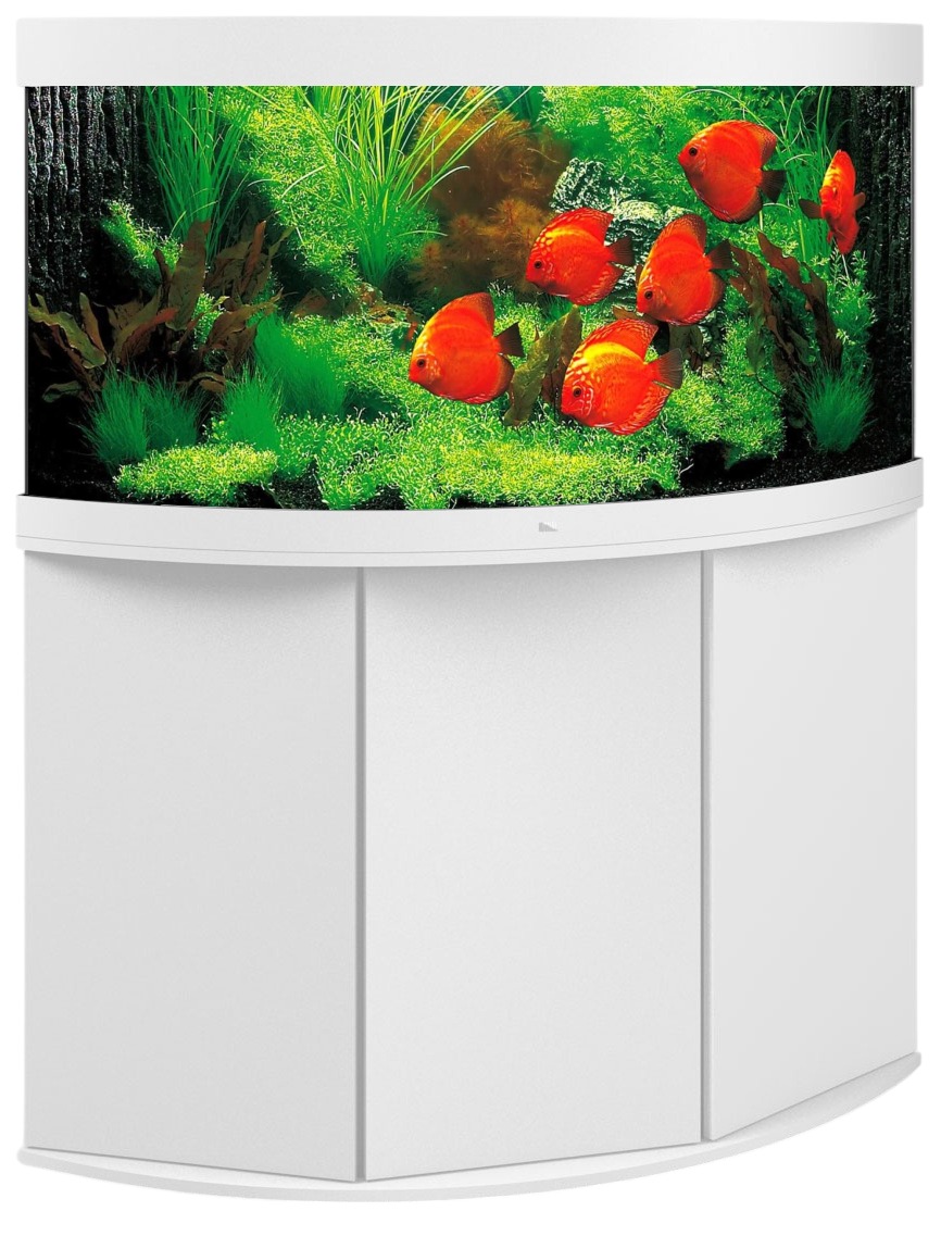 JUWEL Combinaison Trigon 350 LED Blanc aquarium d\'angle 87 x 87 x 65 cm 350 L avec meuble SBX assorti