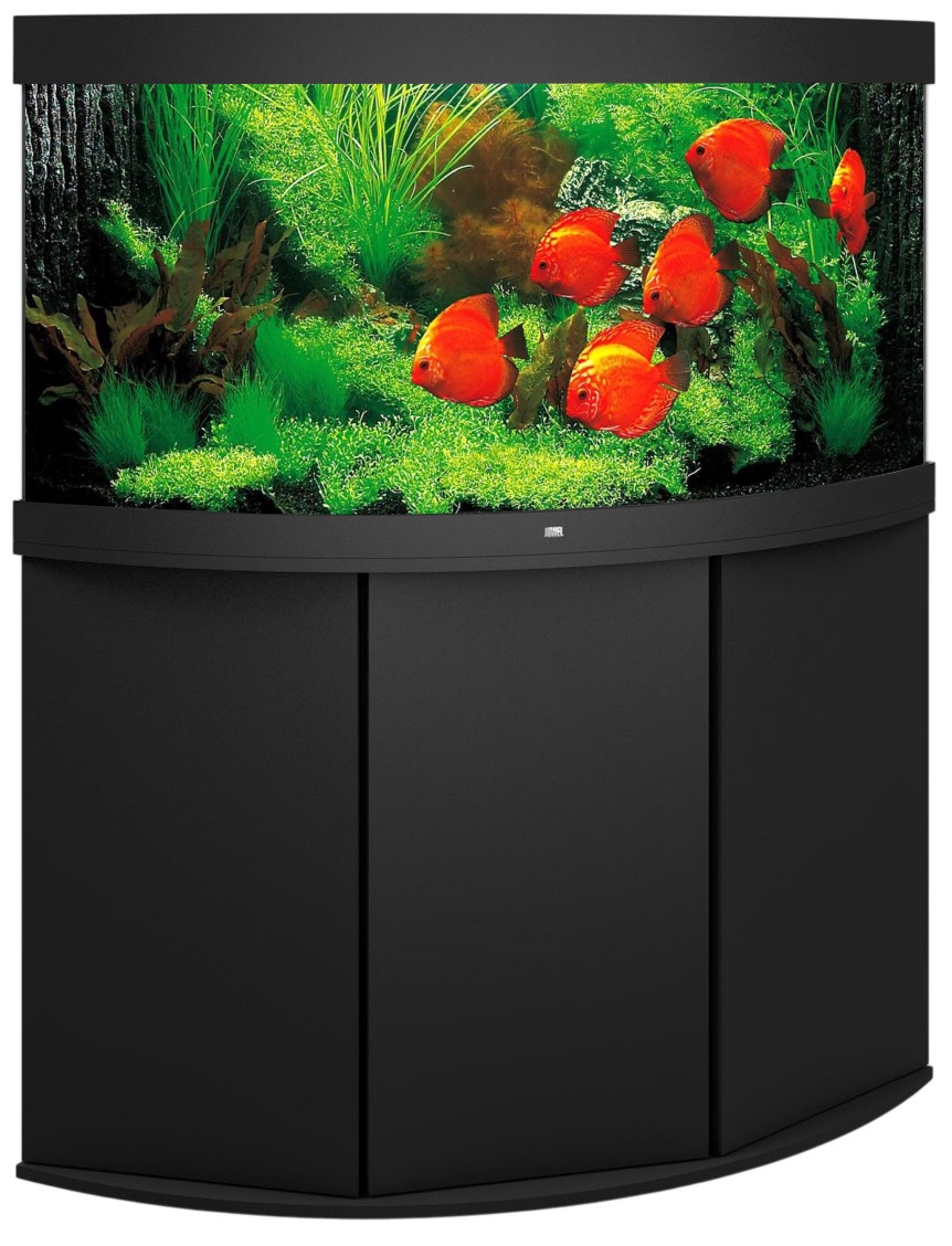 JUWEL Combinaison Trigon 350 LED Noir aquarium d\'angle 87 x 87 x 65 cm 350 L avec meuble SBX assorti