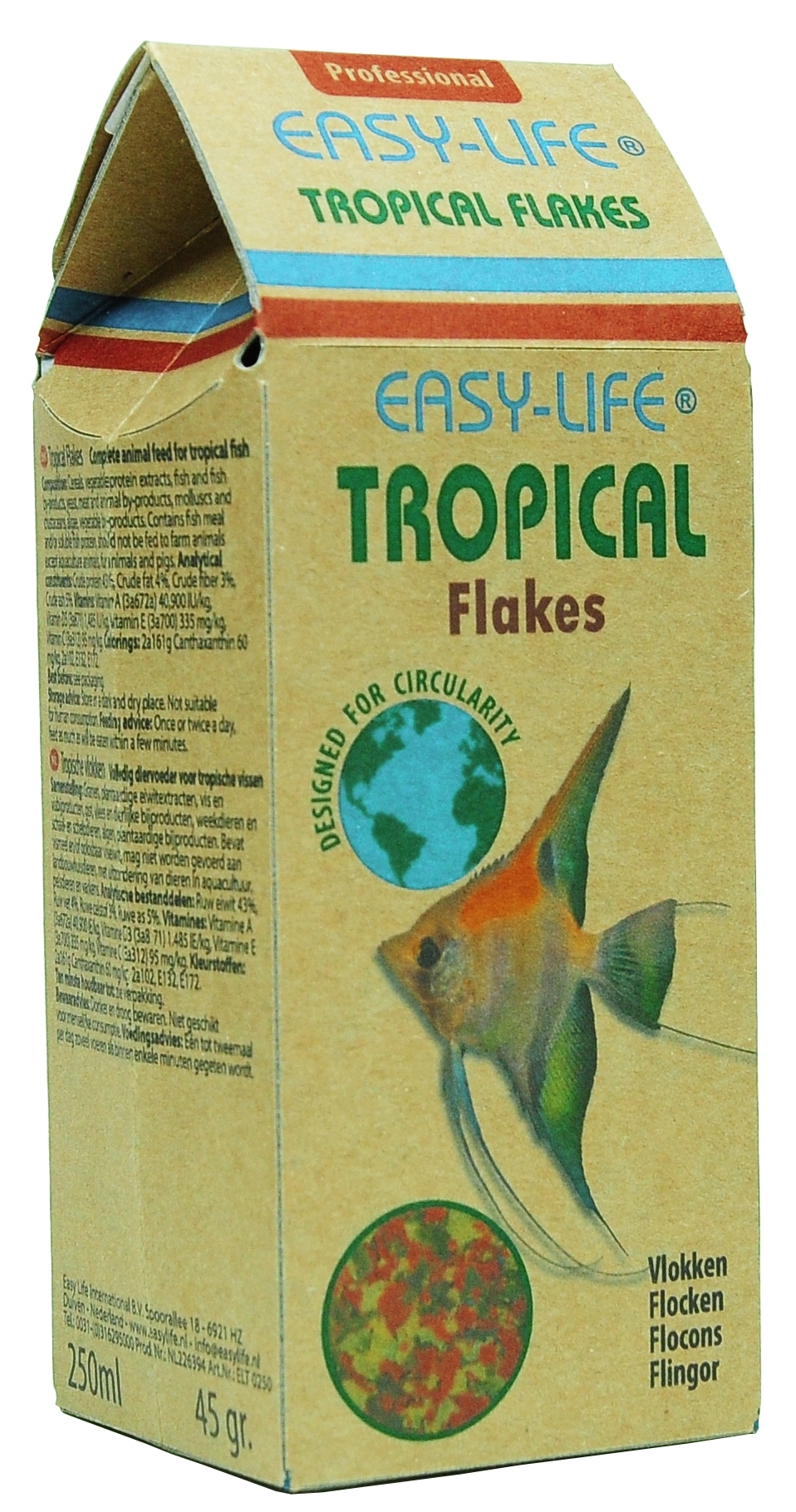 EASY-LIFE Tropical Flakes 250 ml mélange de flocons complets pour tous poissons tropicaux