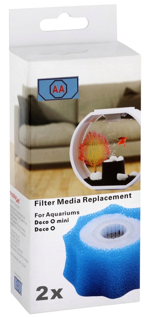 AA Lot de 2 masses de filtration de rechange en mousse pour aquariums Deco O et O Mini
