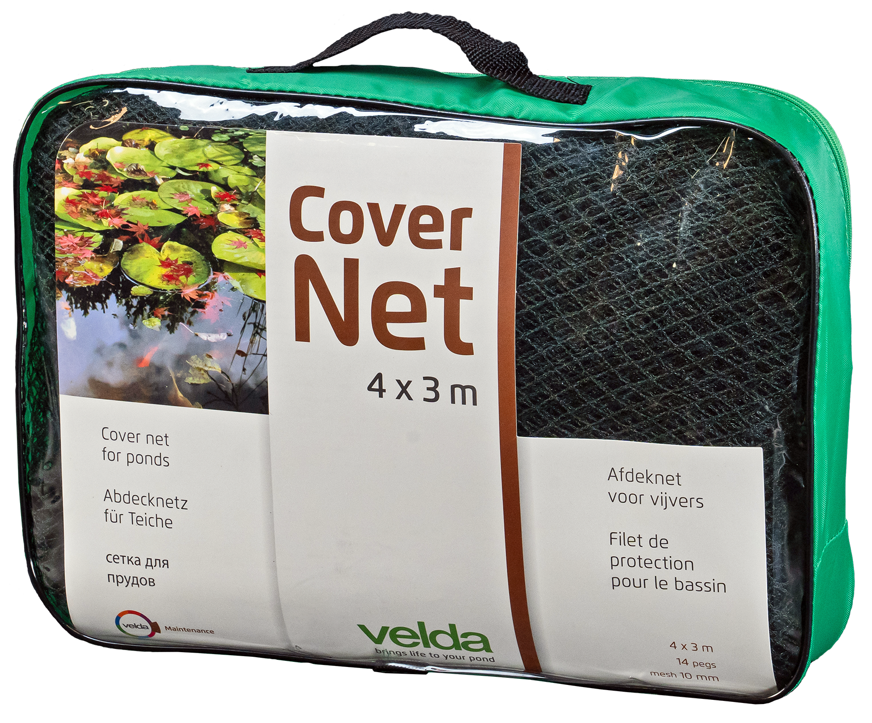 VELDA Cover Net 4 x 3 m filet de protection pour bassin contre les feuilles, hérons et autres prédateurs