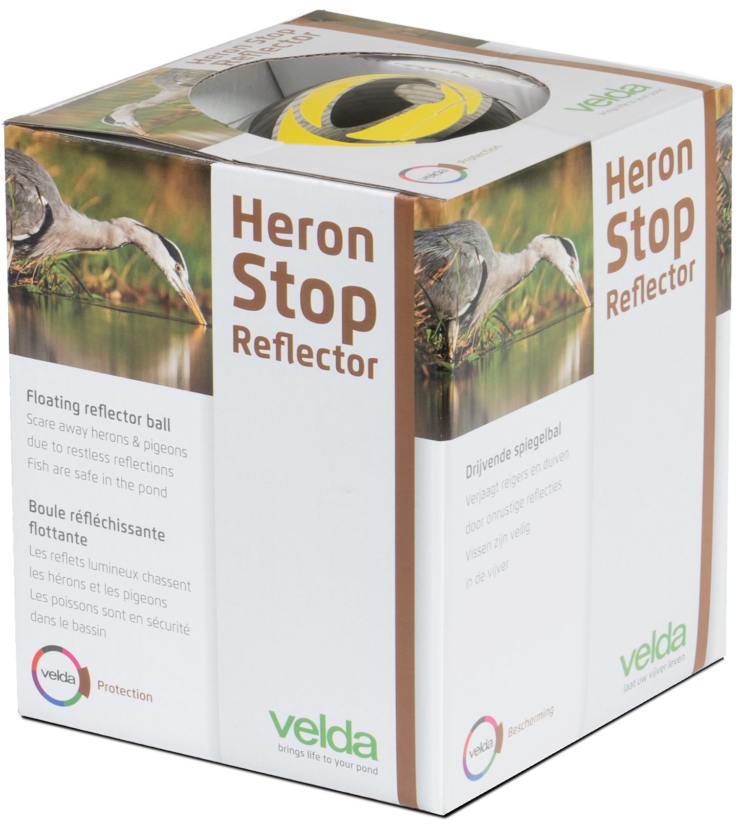 VELDA Heron Stop Reflector protège vos poissons des Herons grâce à son double effet d’effarouchement