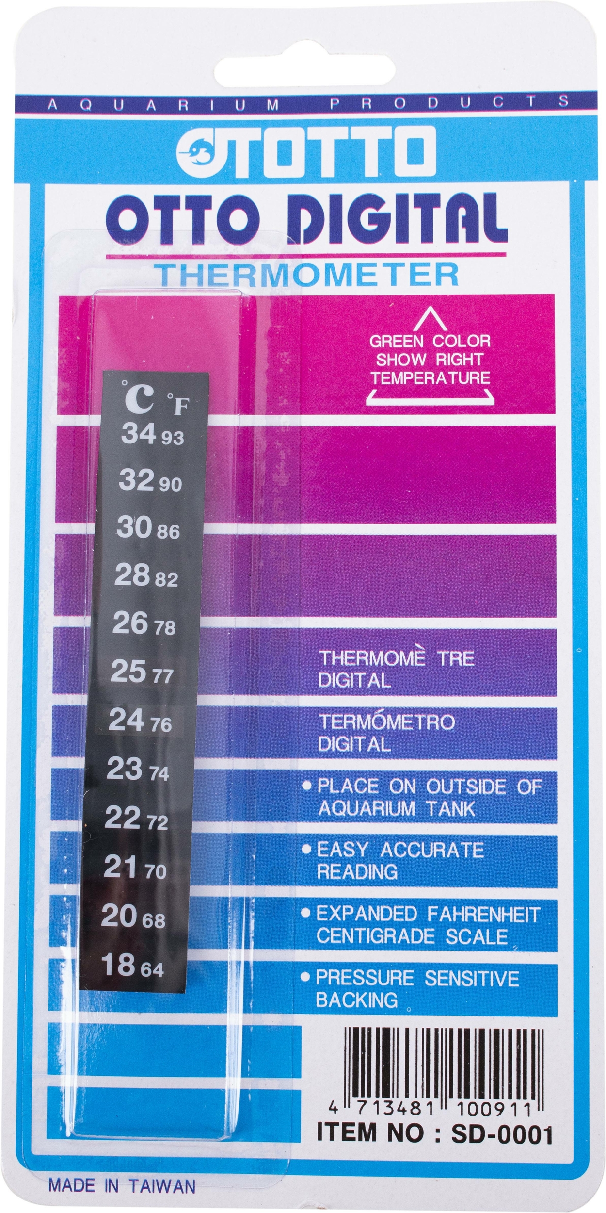 Thermomètre Numérique Pour Aquarium – Sans Fil, écran Clair – Pour Eau Douce Et Eau De Mer – Montage Adhésif, Design Compact