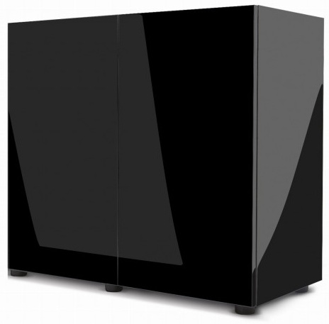 AQUAEL Stand Glossy ST 80 Noir Brillant meuble d\'aquarium 80 x 35 x 75 cm