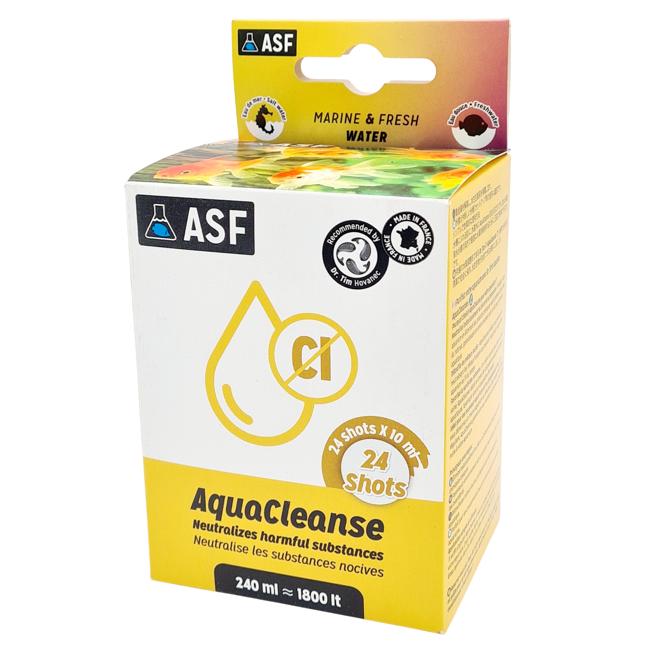 AQUARIUM SYSTEMS AquaCleanse 24 Shots neutralise les substances nocives en aquarium d\'eau douce et deau de mer