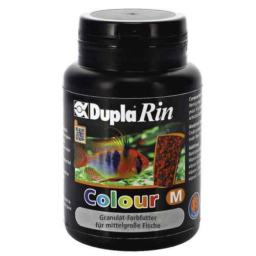 DUPLA DuplaRin Granulat Colour M 85 gr aliment granulés renforçant la couleur pour moyens poissons d\'eau douce et d\'eau de mer