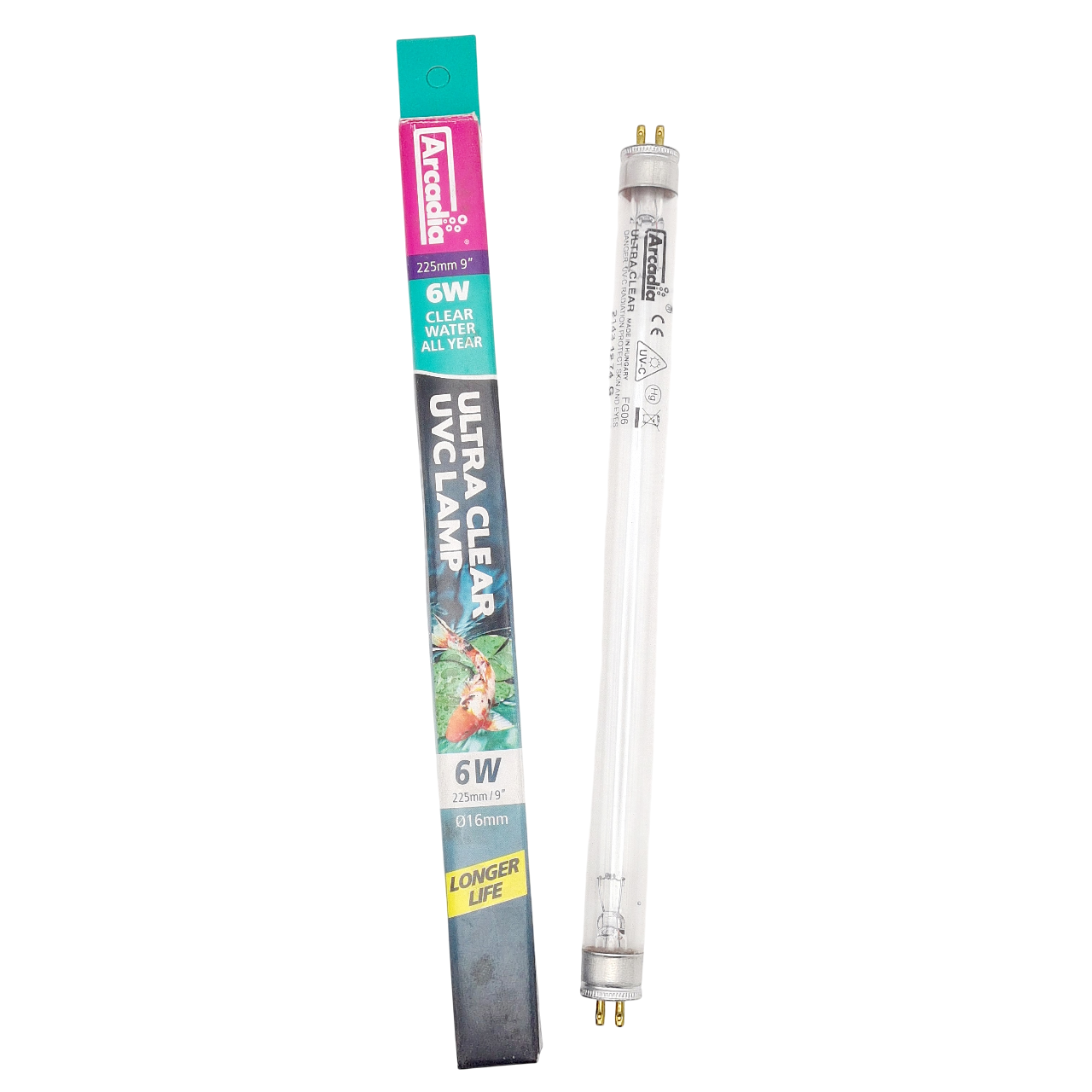 ARCADIA Ultra Clear UVC T5 6W 22,5 cm tube UV-C pour stérilisateur d\'eau
