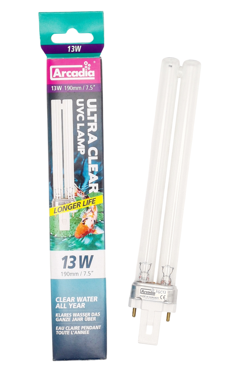 ARCADIA Ultra Clear 13W ampoule UV-C compact universelle 19 cm avec culot G23