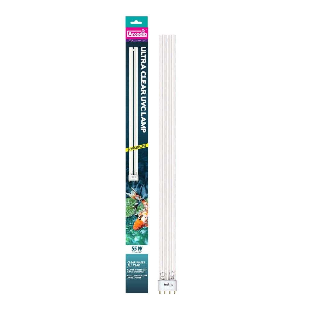 ARCADIA Ultra Clear 55W ampoule UV-C compact universelle 53 cm avec culot 2G11 ***DERNIER EXEMPLAIRE***