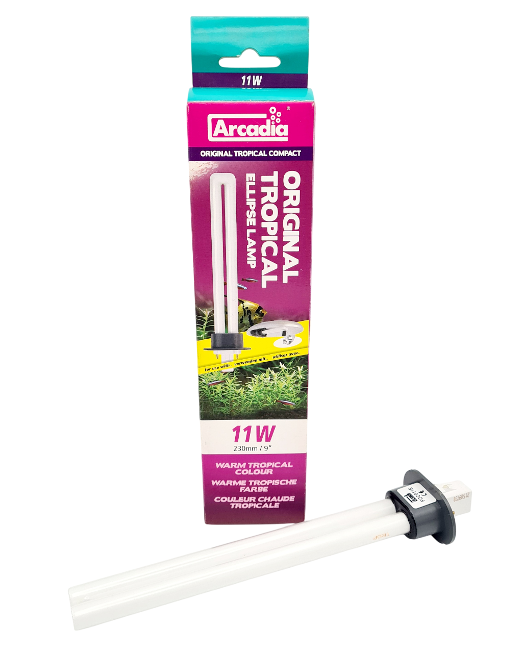 ARCADIA Original Tropical 11W ampoule fluocompact avec bague IP67 sur culot G23 pour lampe Ellipse