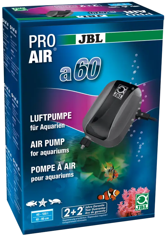 JBL ProAir a60 kit pompe à air 60 L/h avec tuyau, anti-retour et diffuseur