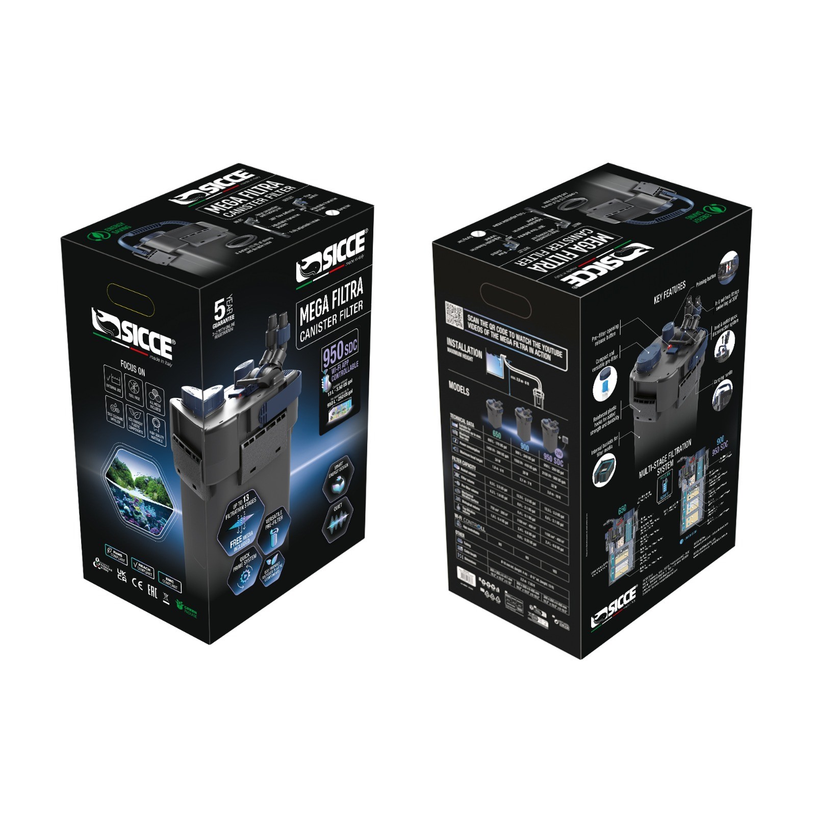 sicce-mega-filtra-950-sdc-24v-filtre-externe-wi-fi-multi-etapes-2150-l-h-pour-aquarium-jusqu-a-950-l-1