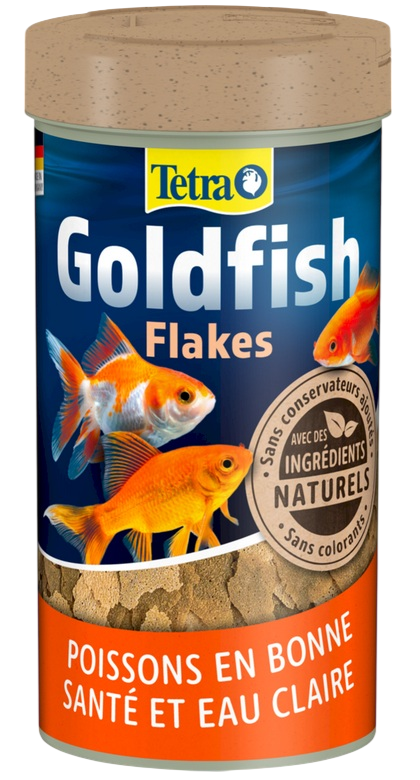 TETRA GoldFish Flakes 250 ml aliment complet en flocons de grande qualité pour tous les poissons rouges et d\'eau froide