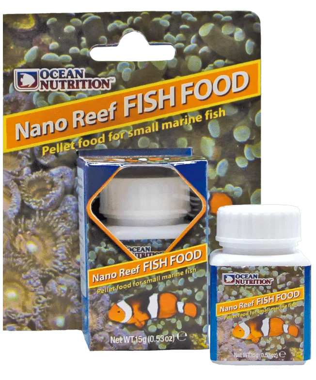 OCEAN NUTRITION Nano Reef Fish Food 15 gr nourriture complète en granulés de 0,9 mm pour petits poissons d\'eau de mer