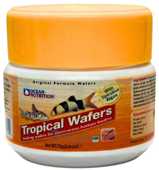 OCEAN NUTRITION Tropical Wafers 75 gr nourriture en pastilles de 13 mm pour poissons de fond omnivores