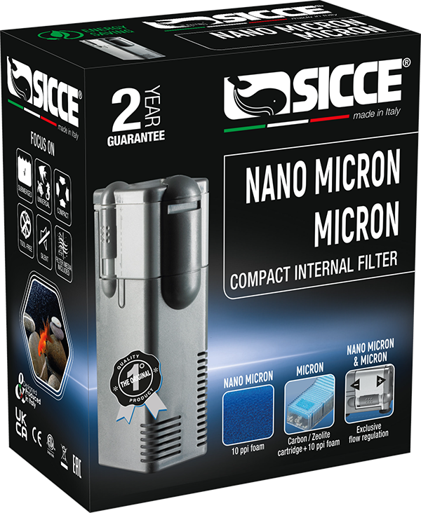 SICCE Micron 300 L/h petit filtre interne pour aquarium jusqu\'à 100 L