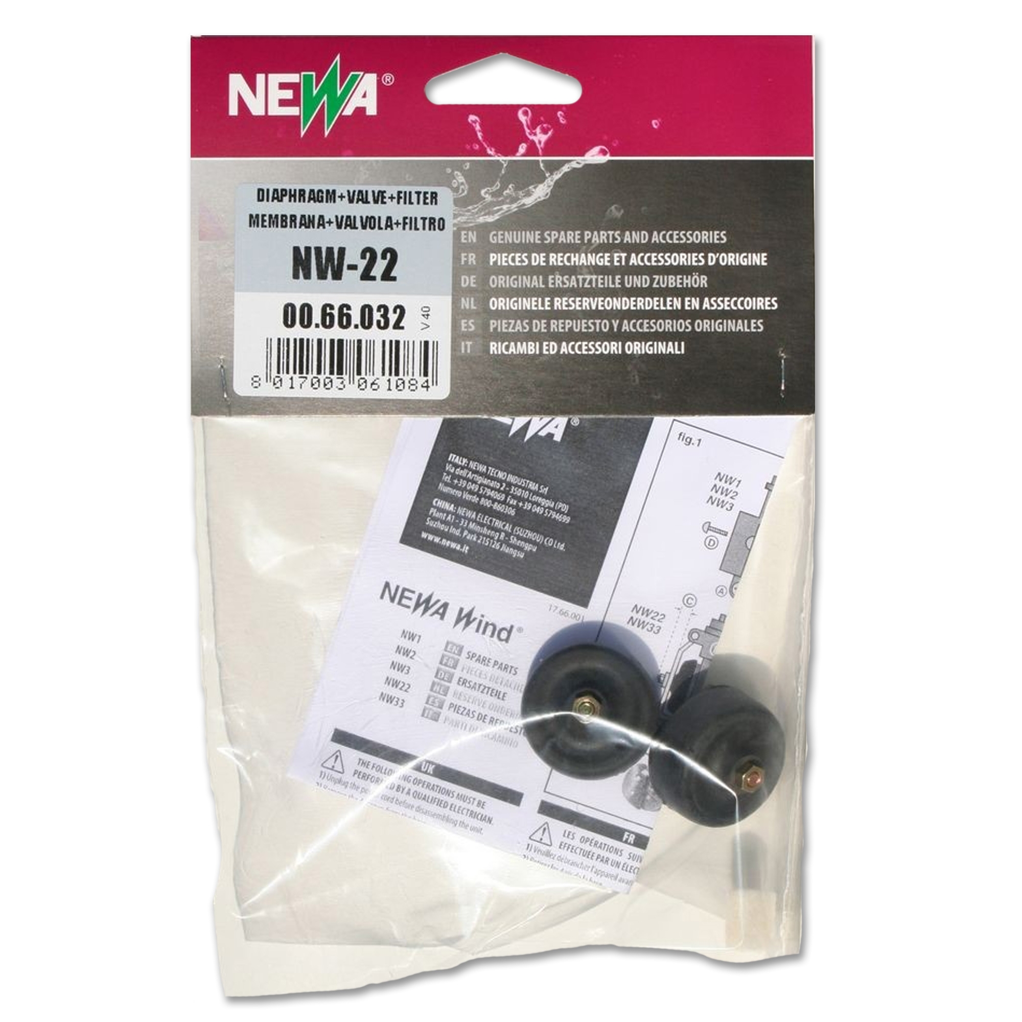 NEWA Membranes de rechange pour pompe à air NW 22