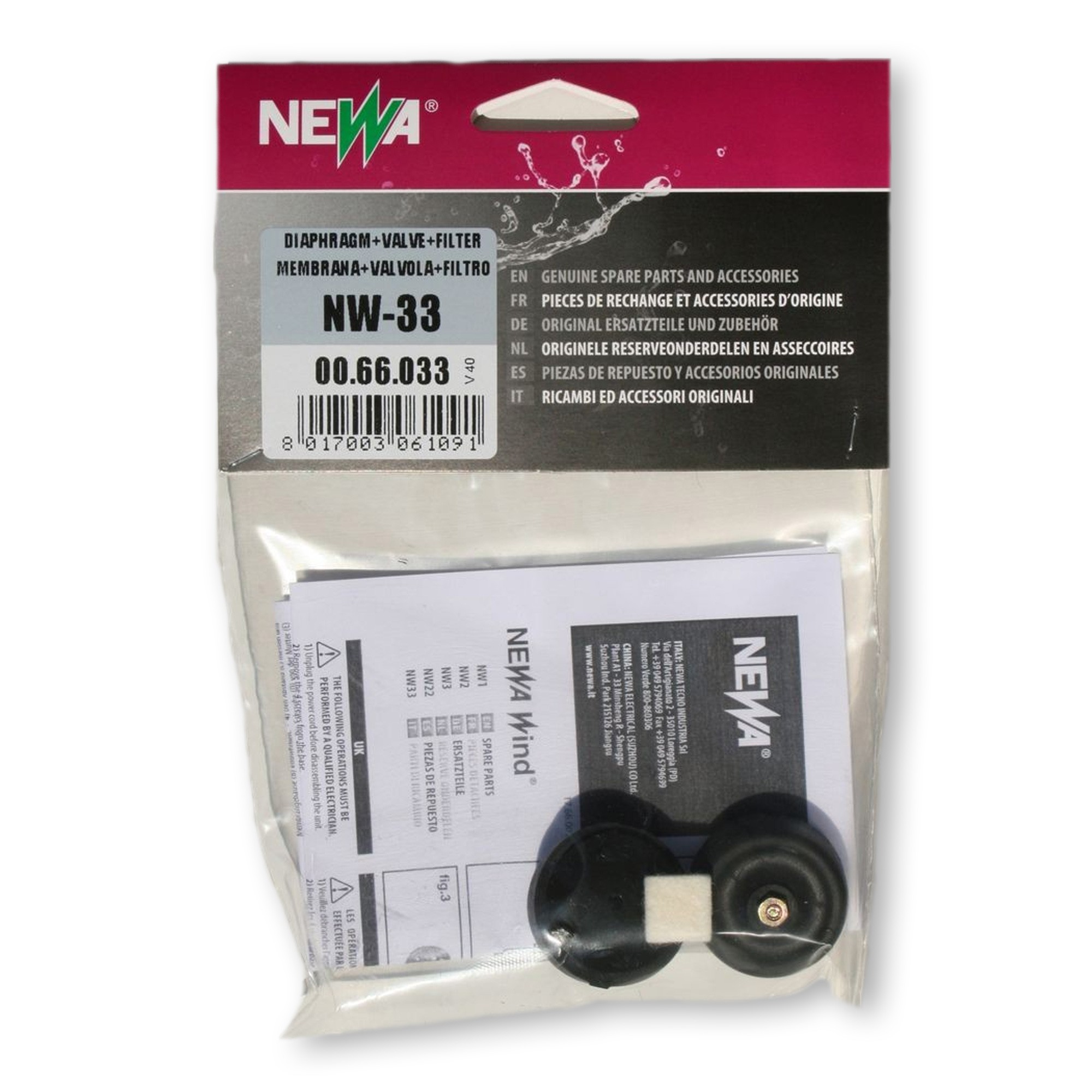 NEWA Membranes de rechange pour pompe à air NW 33