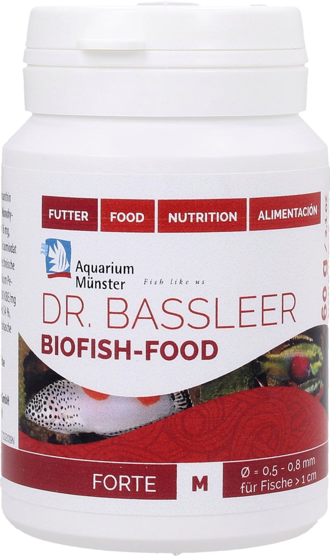 AQUARIUM MUNSTER BioFish Food Forte M 60 gr nourriture en granulés stimulant l\'immunité pour poissons d\'eau douce et d\'eau de mer dès 1 cm