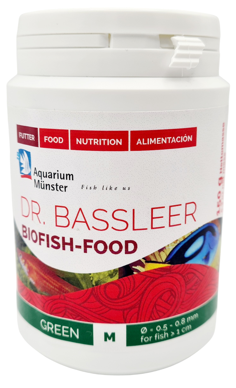 AQUARIUM MUNSTER BioFish Food Green M 150 gr nourriture en granulés pour poissons herbivores d\'eau douce et d\'eau de mer dès 1 cm