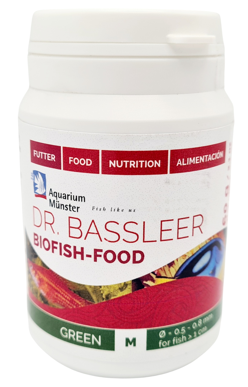 AQUARIUM MUNSTER BioFish Food Green M 60 gr nourriture en granulés pour poissons herbivores d\'eau douce et d\'eau de mer dès 1 cm