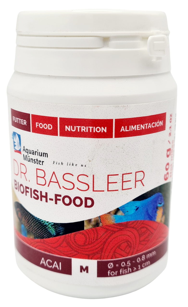 AQUARIUM MUNSTER BioFish Food Acai M 60 gr nourriture en granulés avec baies de palmier pour poissons d\'eau douce et d\'eau de mer dès 1 cm
