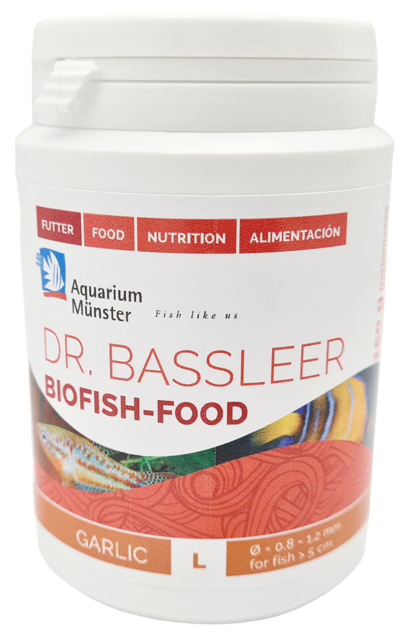 AQUARIUM MUNSTER BioFish Food Garlic L 150 gr nourriture en granulés à base d\'Ail pour poissons d\'eau douce et d\'eau de mer dès 5 cm