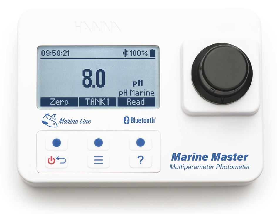 HANNA Marine Master photomètre multiparamètres connecté pour tests du pH, alcalinité, NH3, Ca, NO3, NO2, Mg, PO4