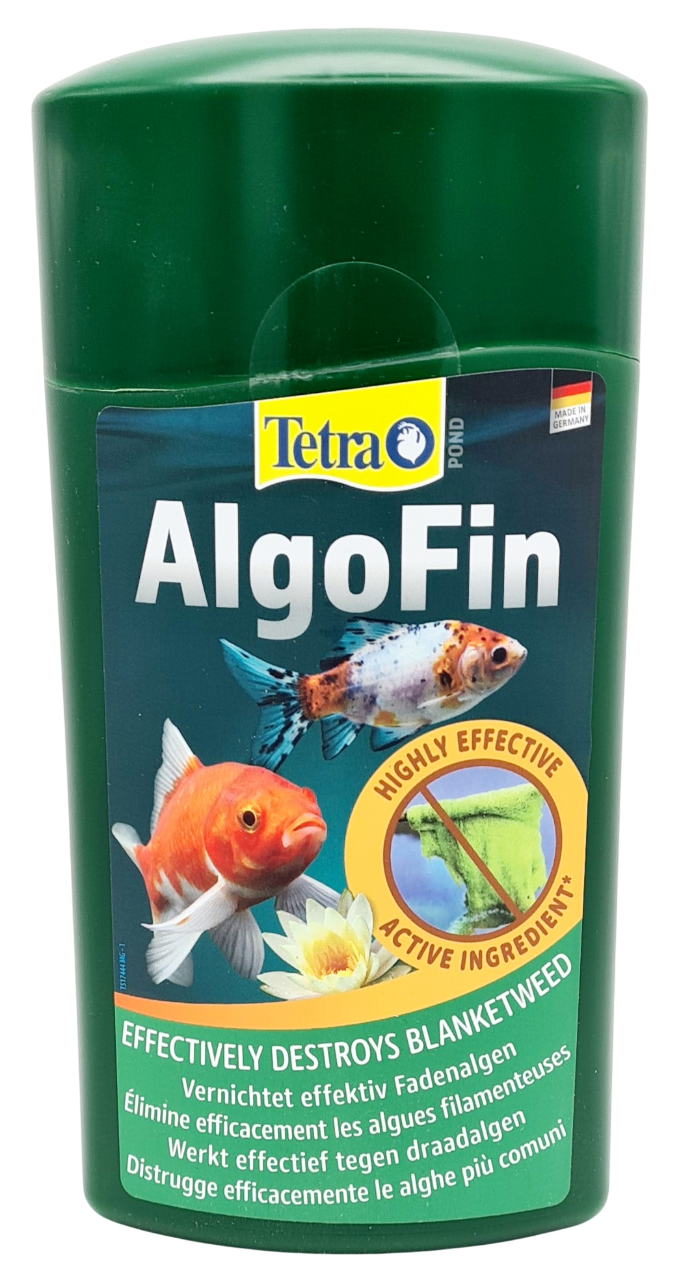 TETRA Pond AlgoFin 1L détruit les algues filamenteuses et autres algues courantes en bassin. Traite jusqu\'à 20000 L