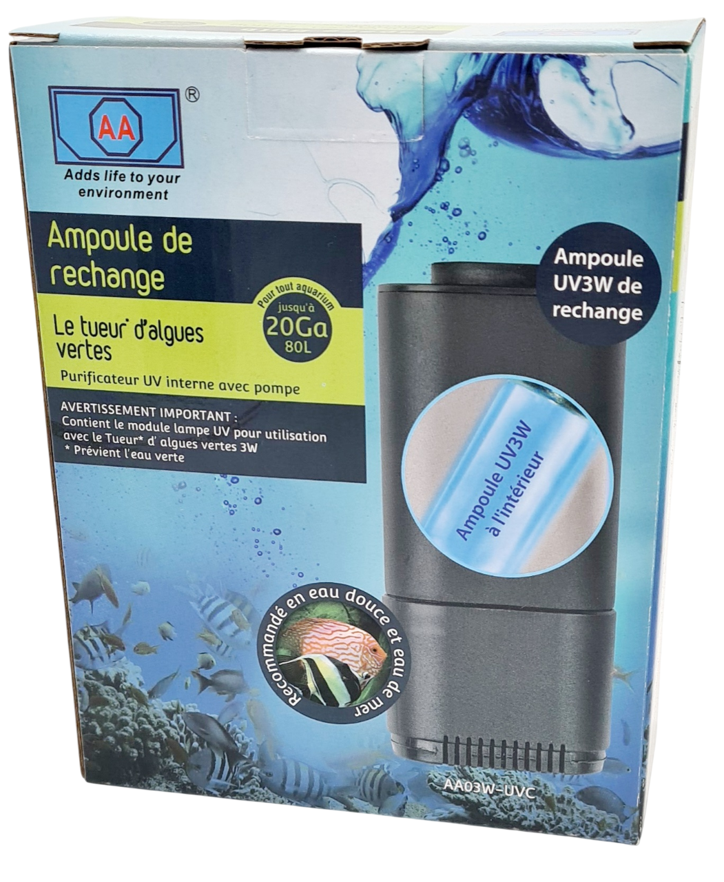 AA Module avec ampoule de remplacement 3W pour stérilisateur UV-C Green Killing Machine 3W