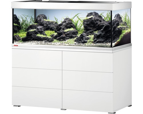 EHEIM Combinaison ProximaTEC 325 ClassicLED Blanc aquarium équipé 130 x 50 x 50 cm 325 L avec meuble, éclairage LED, filtre externe et chauffage