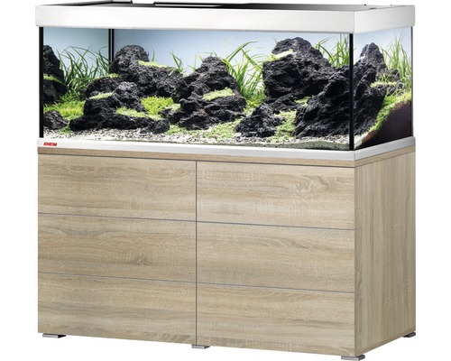 EHEIM Combinaison ProximaTEC 325 ClassicLED Chêne aquarium équipé 130 x 50 x 50 cm 325 L avec meuble, éclairage LED, filtre externe et chauffage