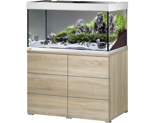 EHEIM Combinaison ProximaTEC 250 ClassicLED Chêne aquarium équipé 100 x 50 x 50 cm 250 L avec meuble, éclairage LED, filtre externe et chauffage