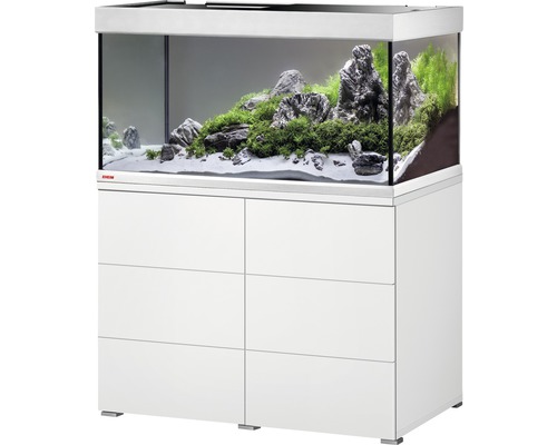 EHEIM Combinaison ProximaTEC 250 ClassicLED Blanc aquarium équipé 100 x 50 x 50 cm 250 L avec meuble, éclairage LED, filtre externe et chauffage